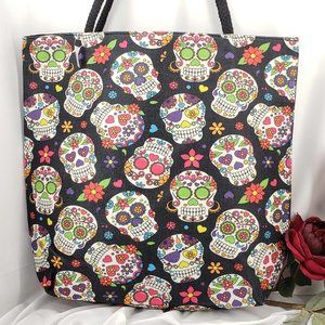 Day of the Dead Jute Tote Bag